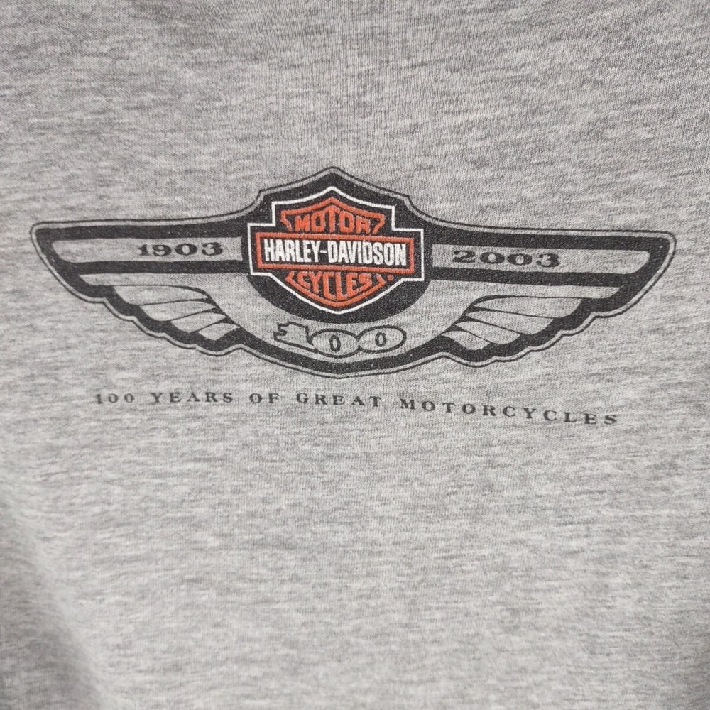 Harley Davidson M Shirt Gray 100 Anniversary Talladega Test Facility Lincoln AL - Picture 8 of 12